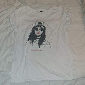 White Graphic T-Shirt with Stylish Print